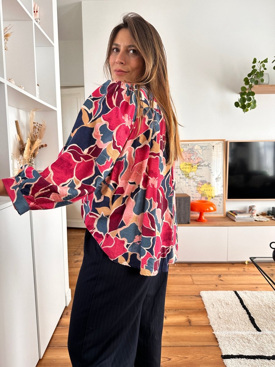 Blouse Louise ROSE MULTICO - RUE DES ABBESSES Top pour femme