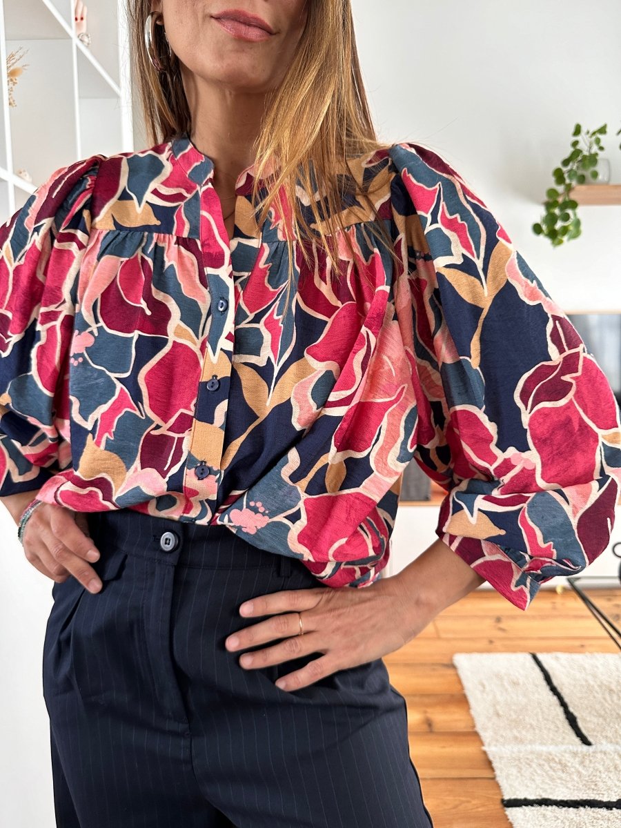 Blouse Louise ROSE MULTICO - RUE DES ABBESSES Top pour femme