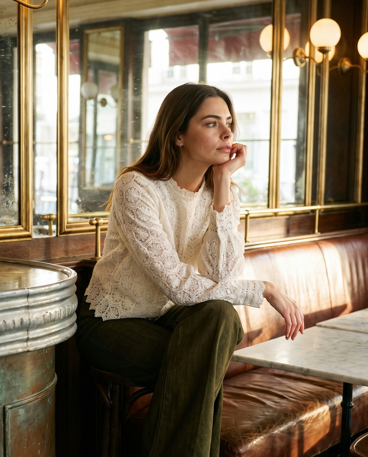 BLOUSE MARINE - YCOO Top — Image générée par IA