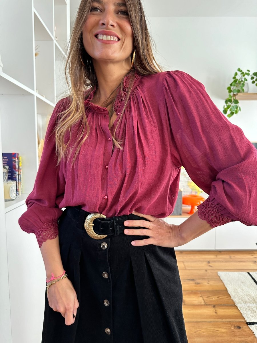 Blouse Mathilde BORDEAUX - YCOO Top