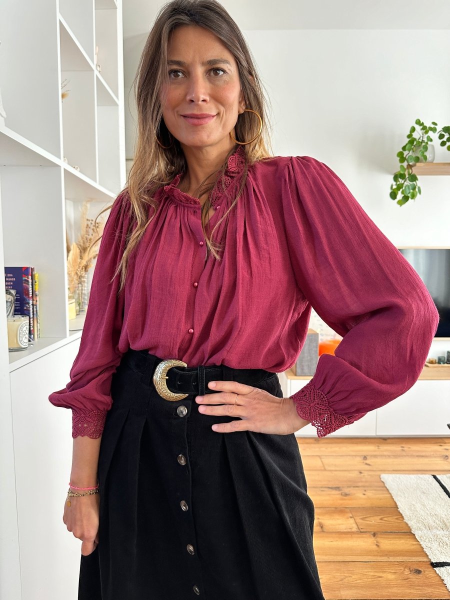 Blouse Mathilde BORDEAUX - YCOO Top