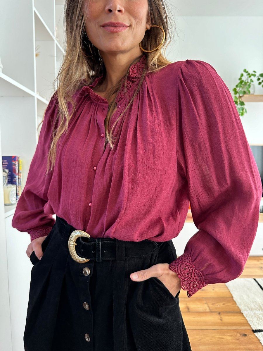 Blouse Mathilde BORDEAUX - YCOO Top