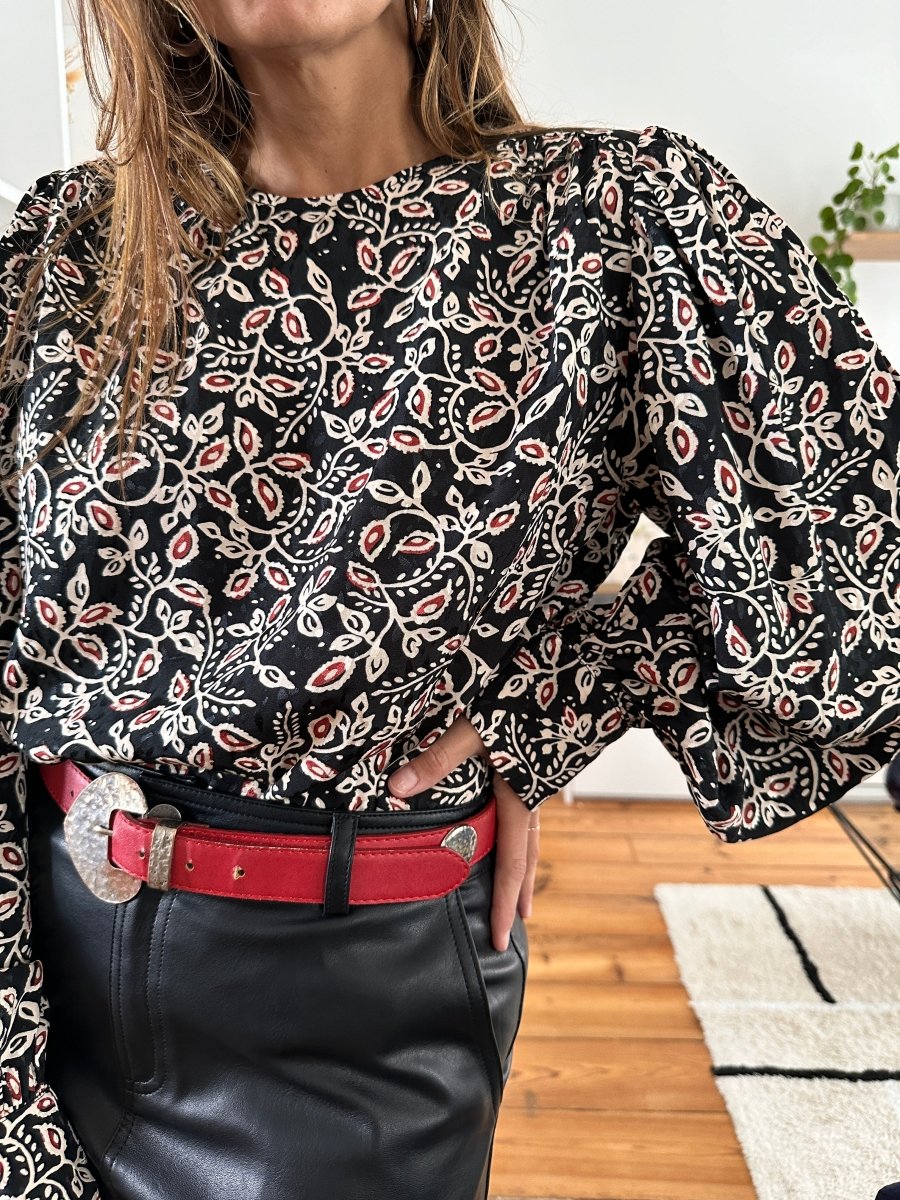 Blouse Nimes NOIR - GRACE ET MILA Top pour femme