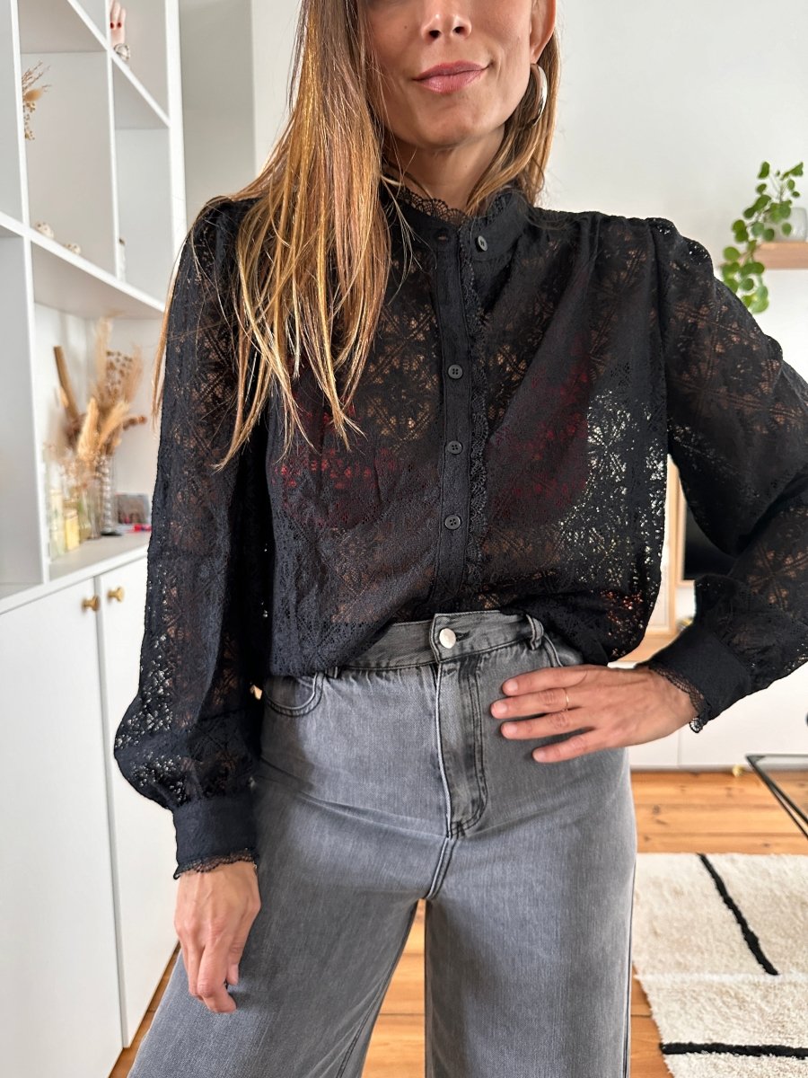 Blouse Nora NOIR - GRACE ET MILA Top pour femme