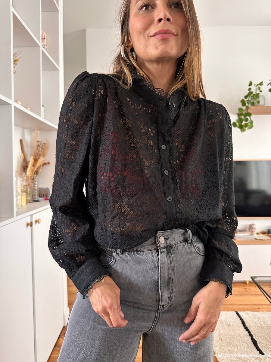 Blouse Nora NOIR - GRACE ET MILA Top pour femme