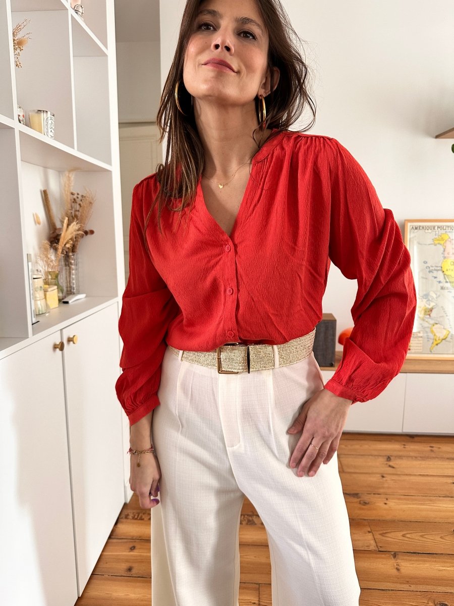 Blouse Perrone TERRACOTTA - GRACE ET MILA Top