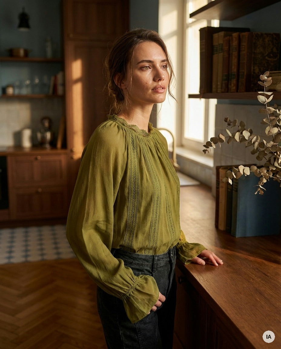BLOUSE SALOUNA - ANGE Top — Image générée par IA