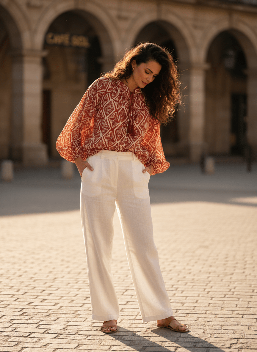 Blouse Solila RED - THE KORNER BLOUSE