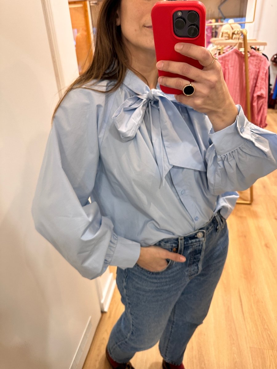 Blouse Sophie BLEU CIEL - YCOO Top