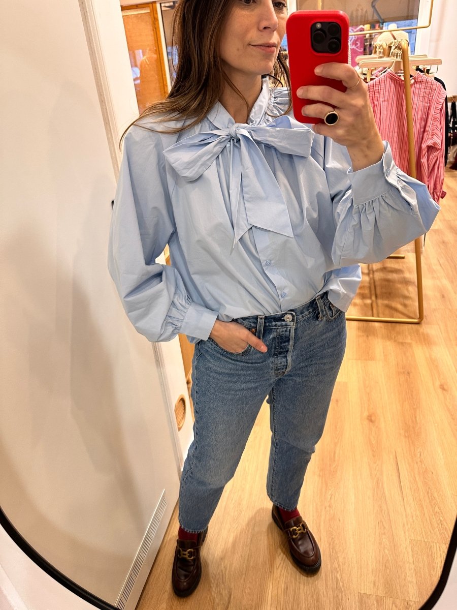 Blouse Sophie BLEU CIEL - YCOO Top