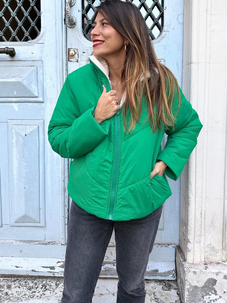 Blouson Galon VERT - LAUREPLUSMAX Veste