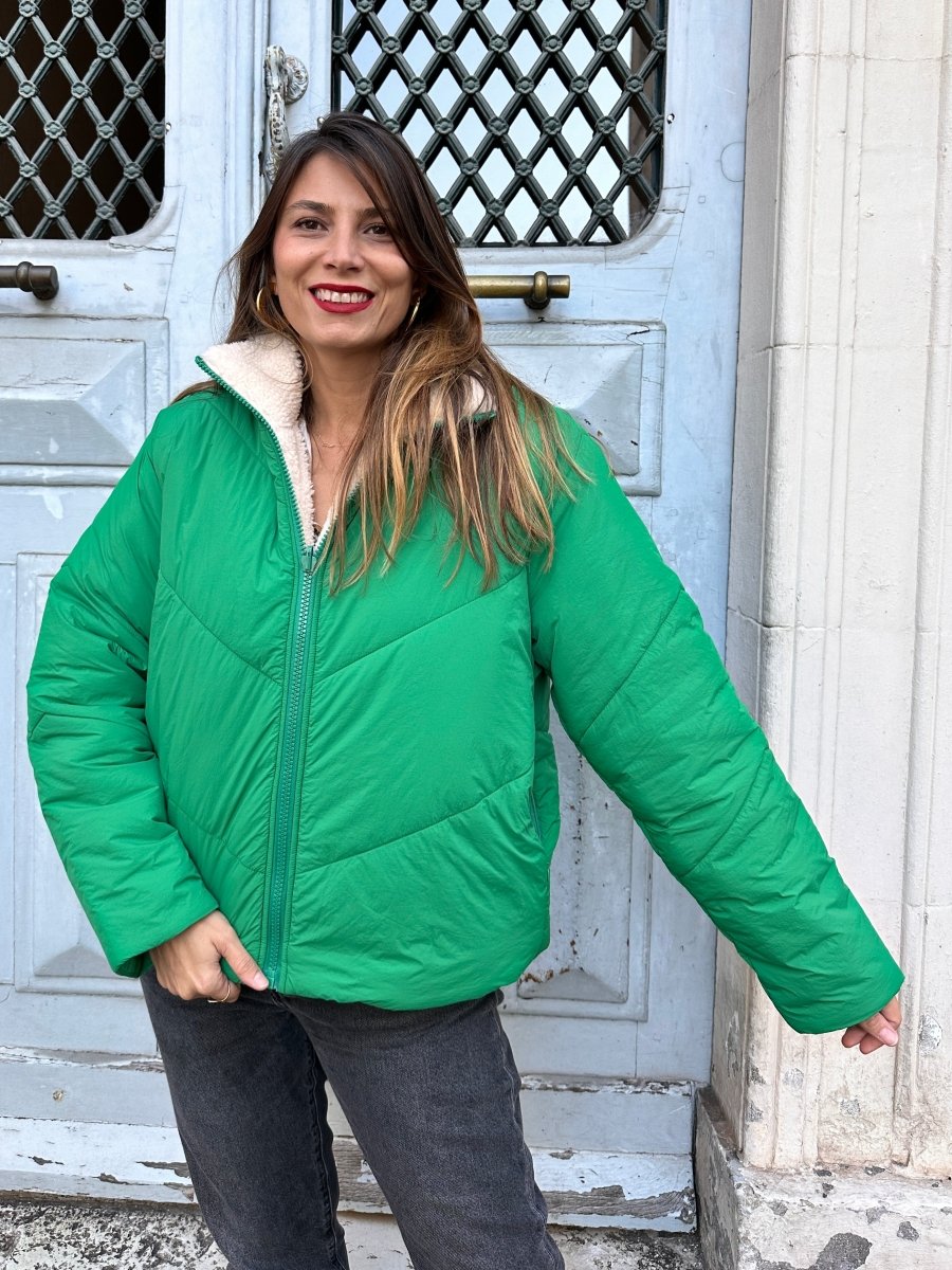 Blouson Galon VERT - LAUREPLUSMAX Veste