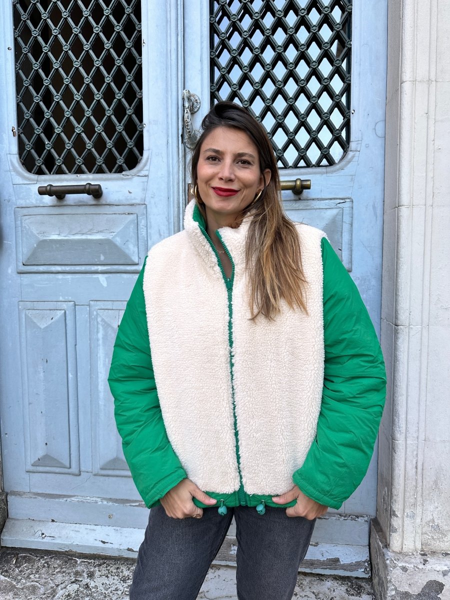 Blouson Galon VERT - LAUREPLUSMAX Veste