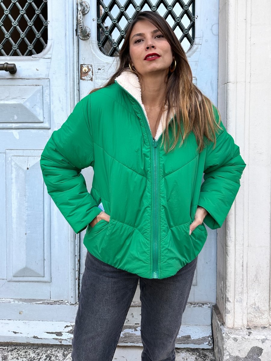 Blouson Galon VERT - LAUREPLUSMAX Veste