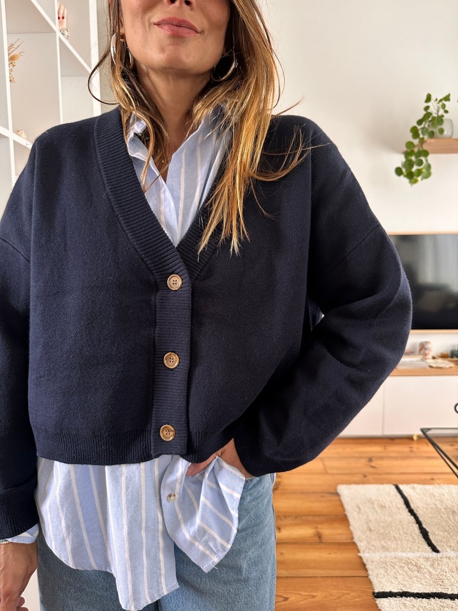 Cardigan Nacho MARINE - GRACE ET MILA Gilet pour femme