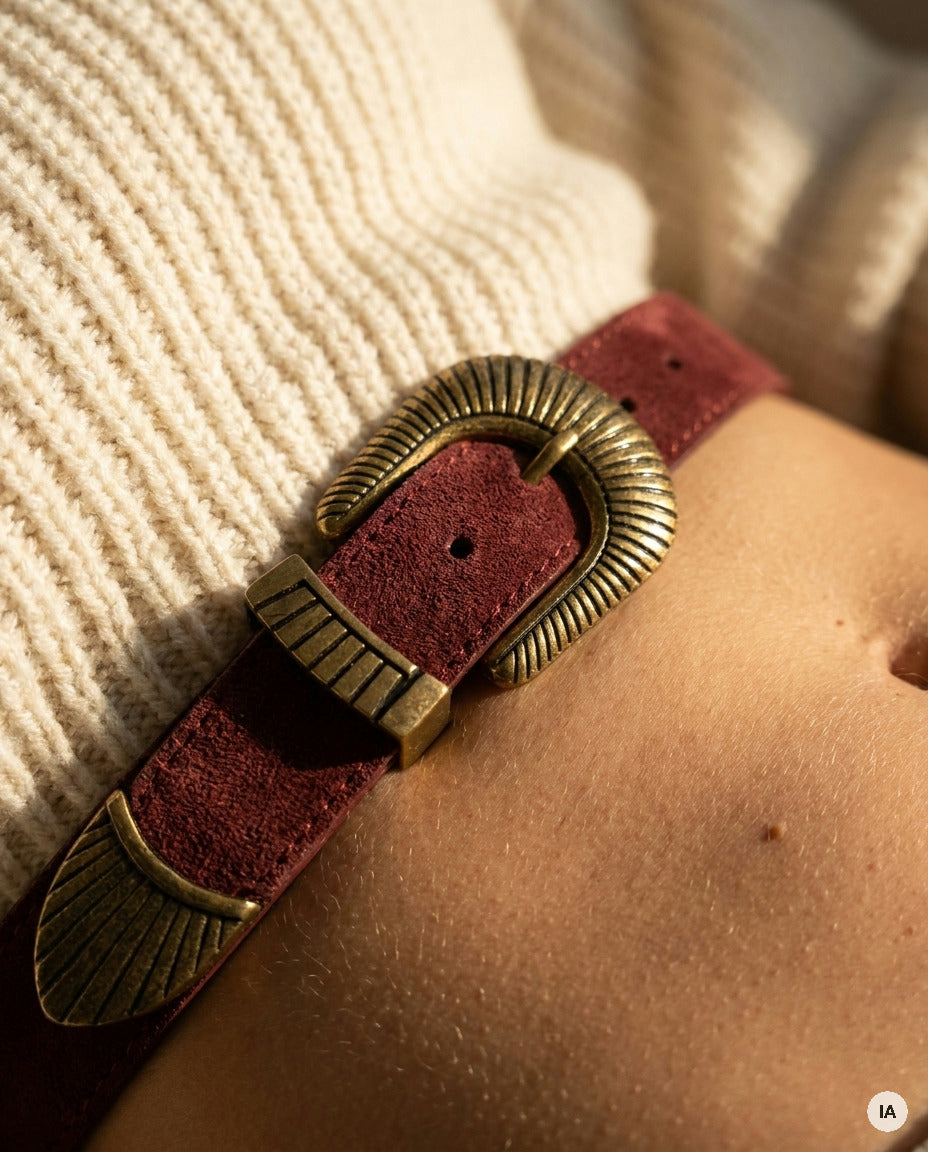 CEINTURE EDITH BORDEAUX - CINNAMON Ceinture — Image générée par IA
