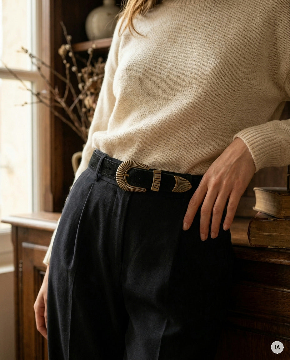 CEINTURE EDITH NOIR - CINNAMON Ceinture — Image générée par IA