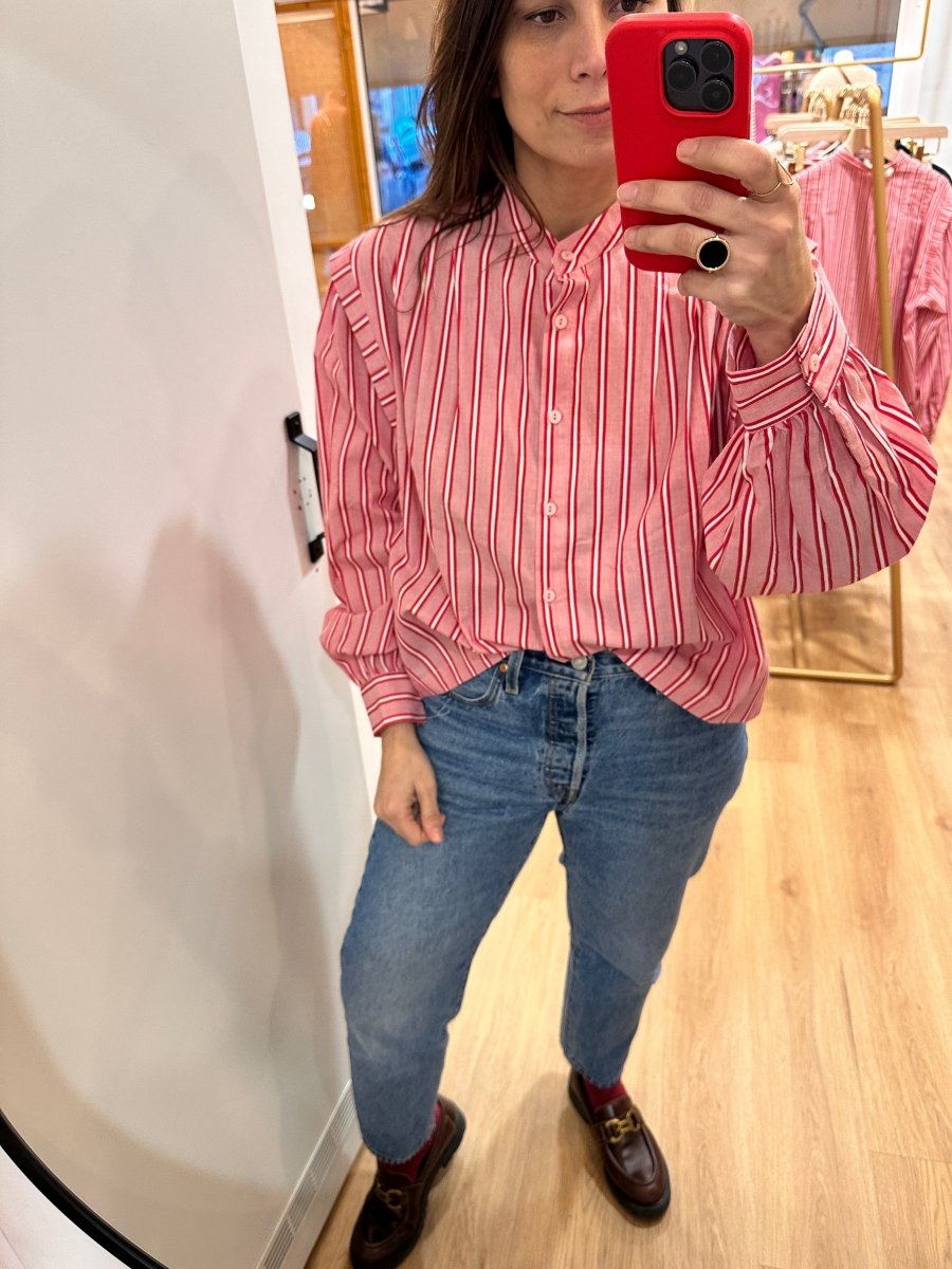 Chemise Agathe Rouge - YCOO Top