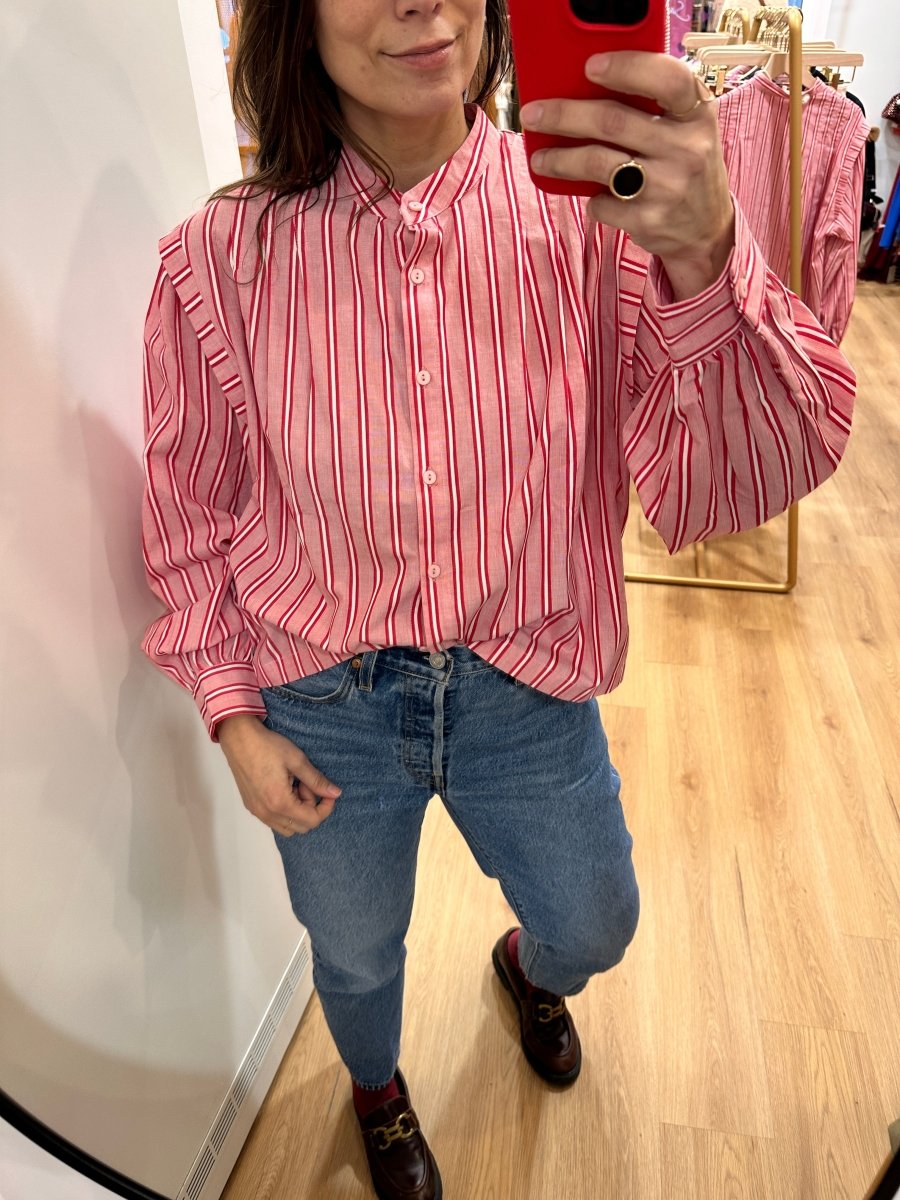 Chemise Agathe Rouge - YCOO Top