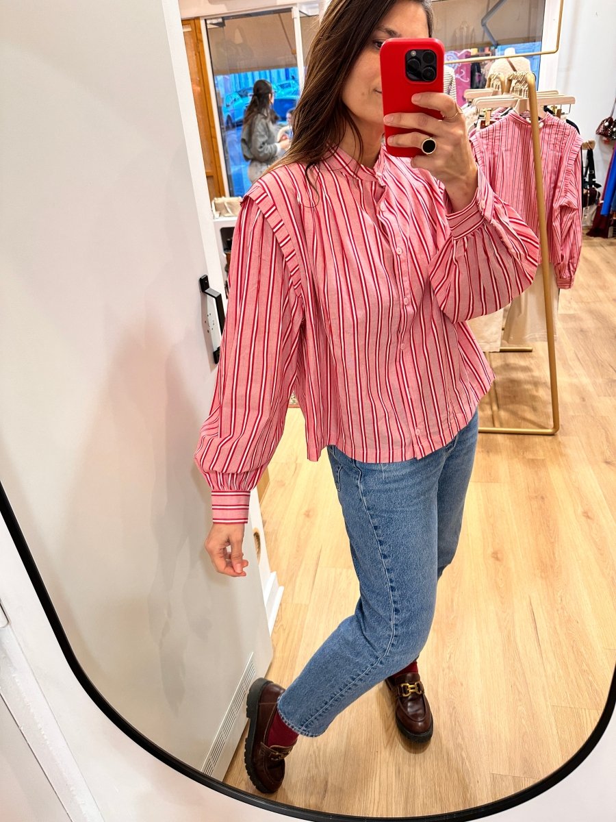 Chemise Agathe Rouge - YCOO Top