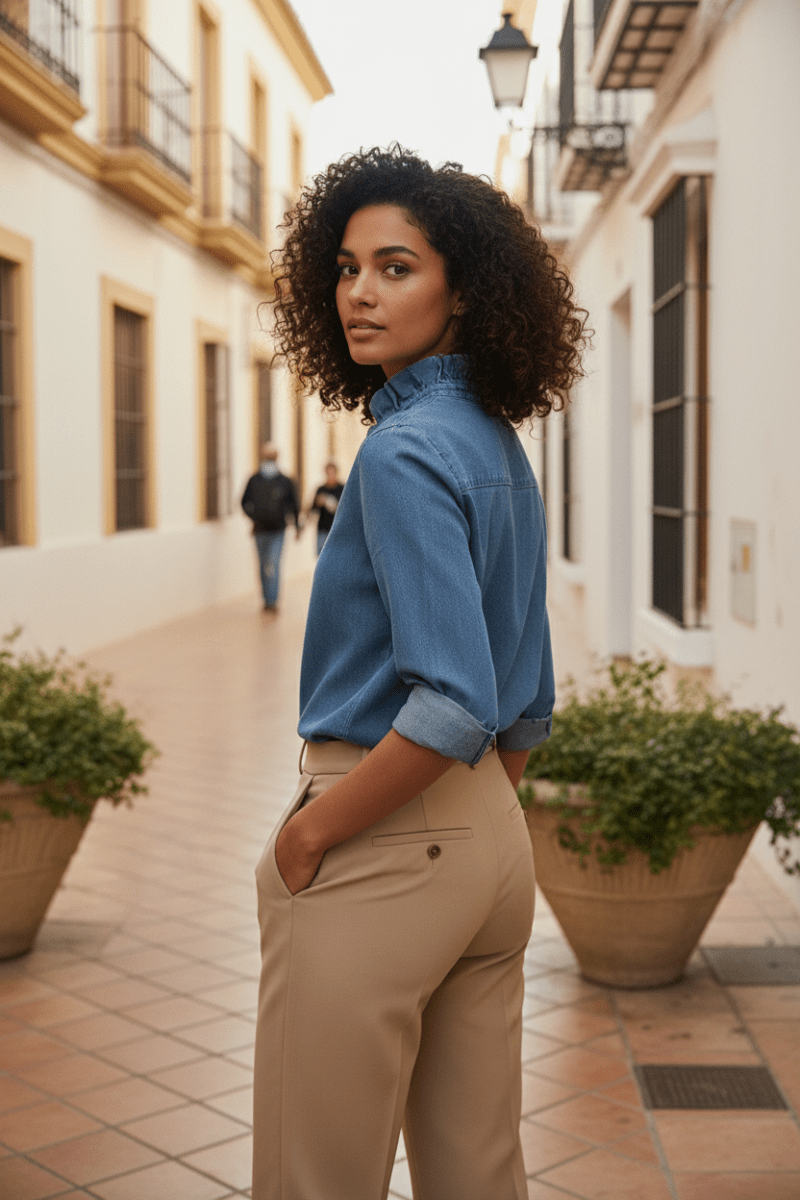 Chemise Anna DENIM CLAIR - W STUDIO Top