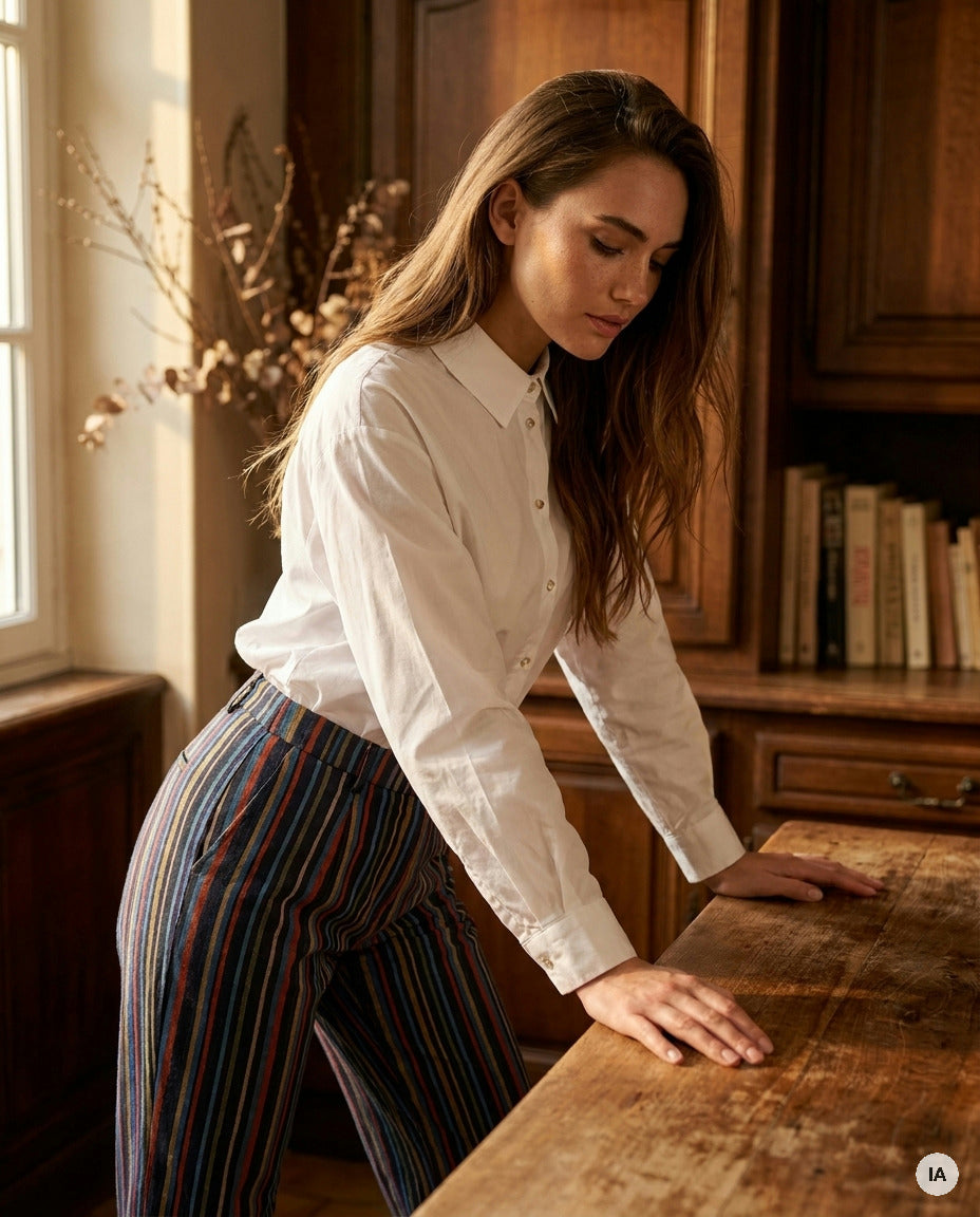 CHEMISE CALLY WHITE - LAUREPLUSMAX Top — Image générée par IA