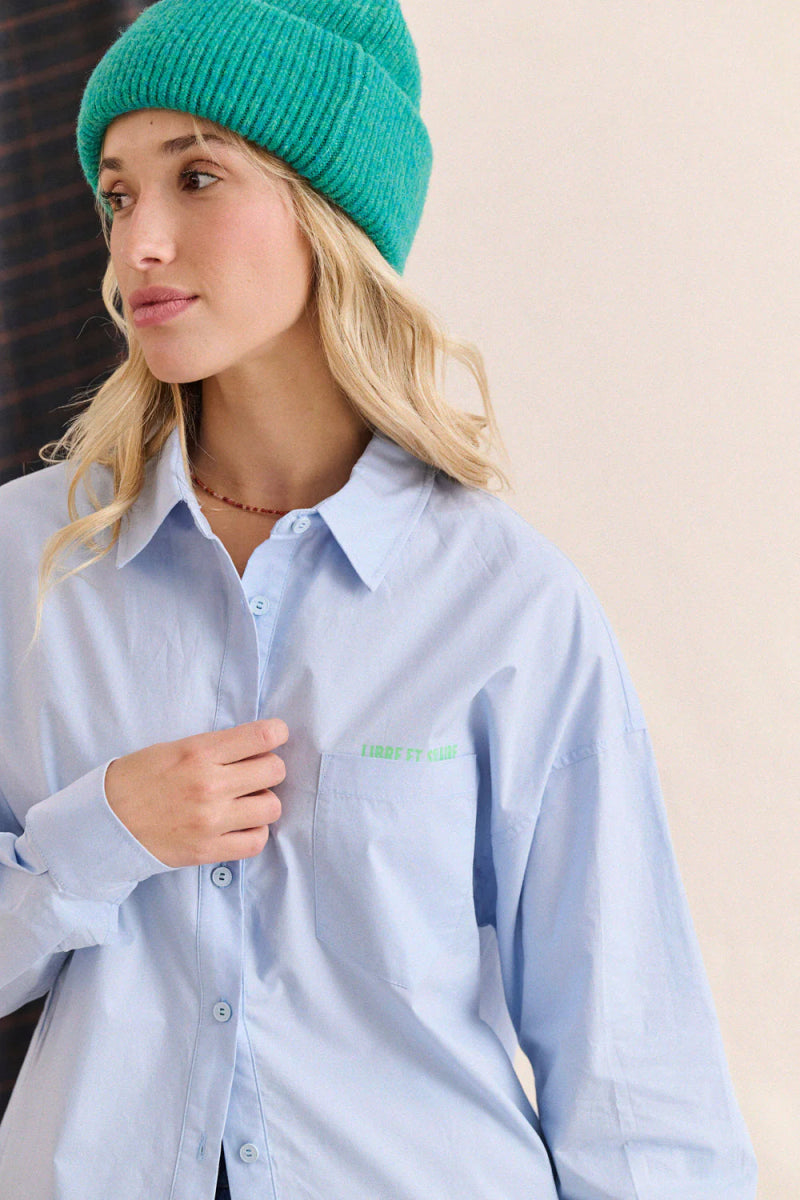 Chemise Candy BLEU CIEL - LAUREPLUSMAX Top