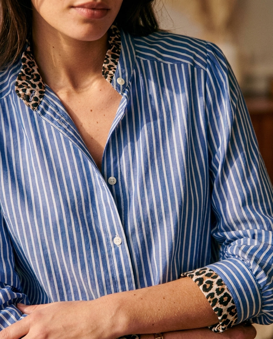 CHEMISE GASPARD BLEU - YCOO Top