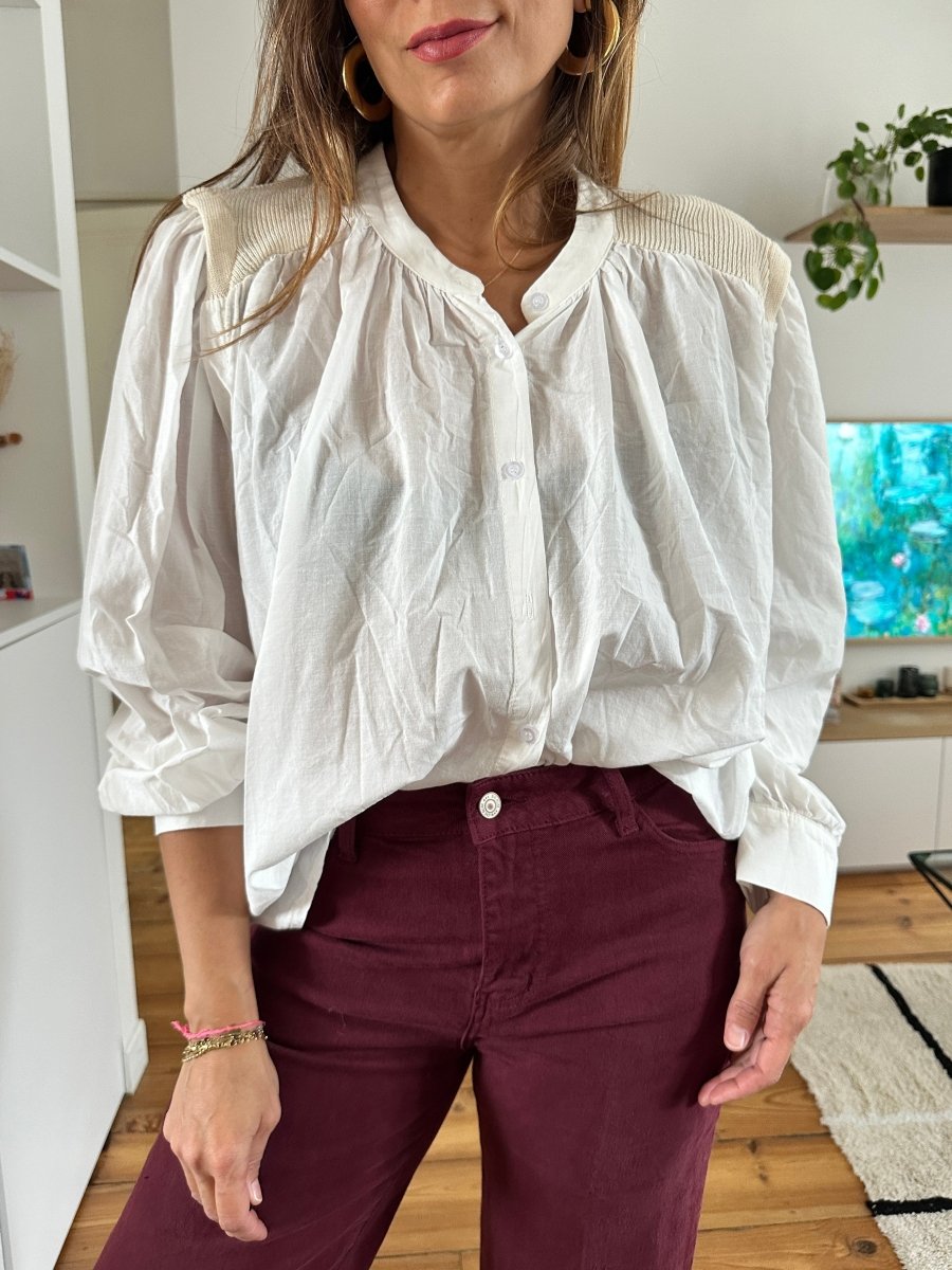 Chemise Sefora BLANC - ARTY BLUSH Top