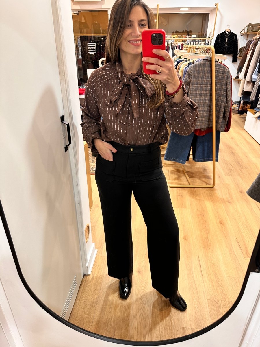 Chemise Sonia CHOCOLAT - ATELIER EVENE Top