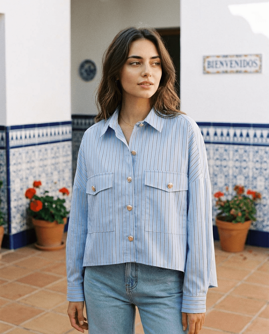 Chemise Teca BLEU - YCOO Top