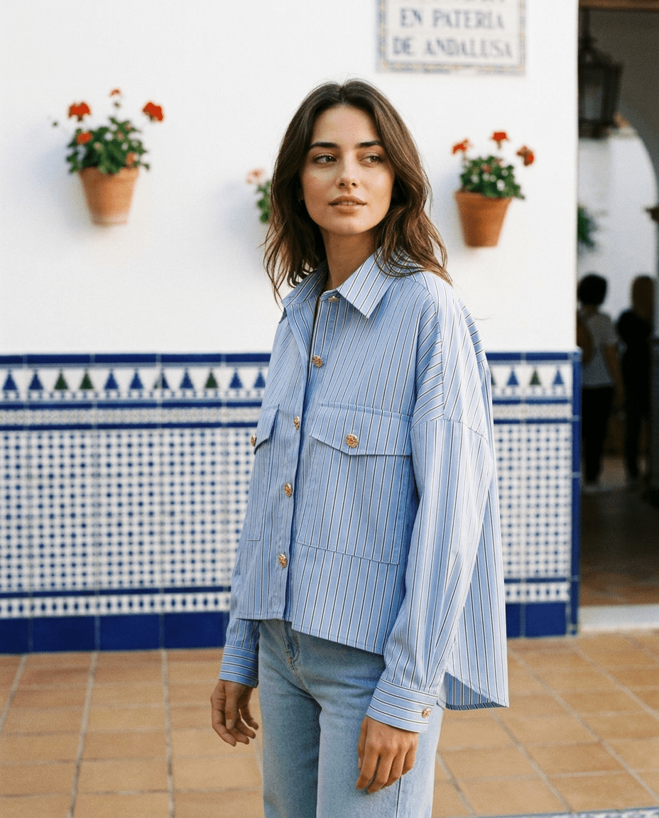 Chemise Teca BLEU - YCOO Top