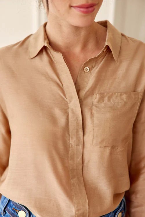 Chemisier Carlita CAMEL - LA PETITE ETOILE Top