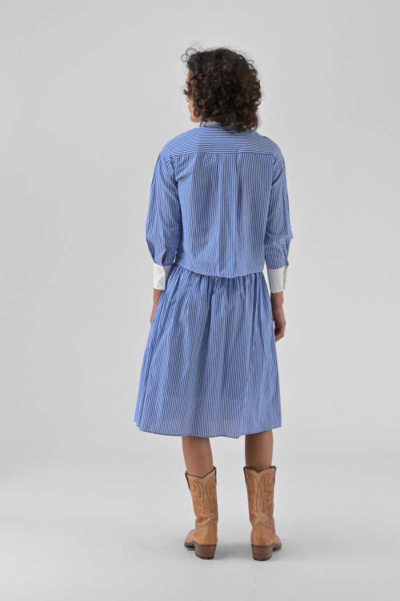 CHEMISIER HANNAEL RAYURES BLEUES - ORFEO TOP