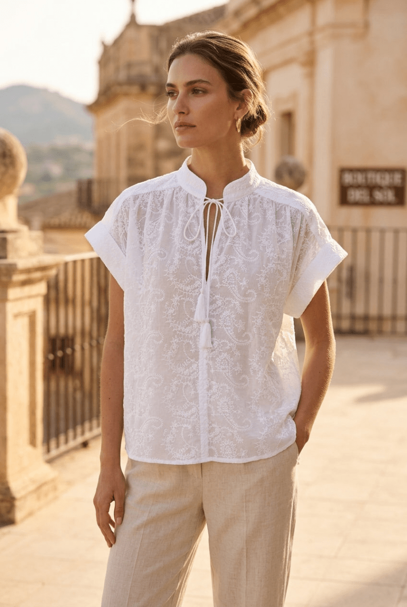 CHEMISIER SOON BLANC - RUE MAZARINE TOP