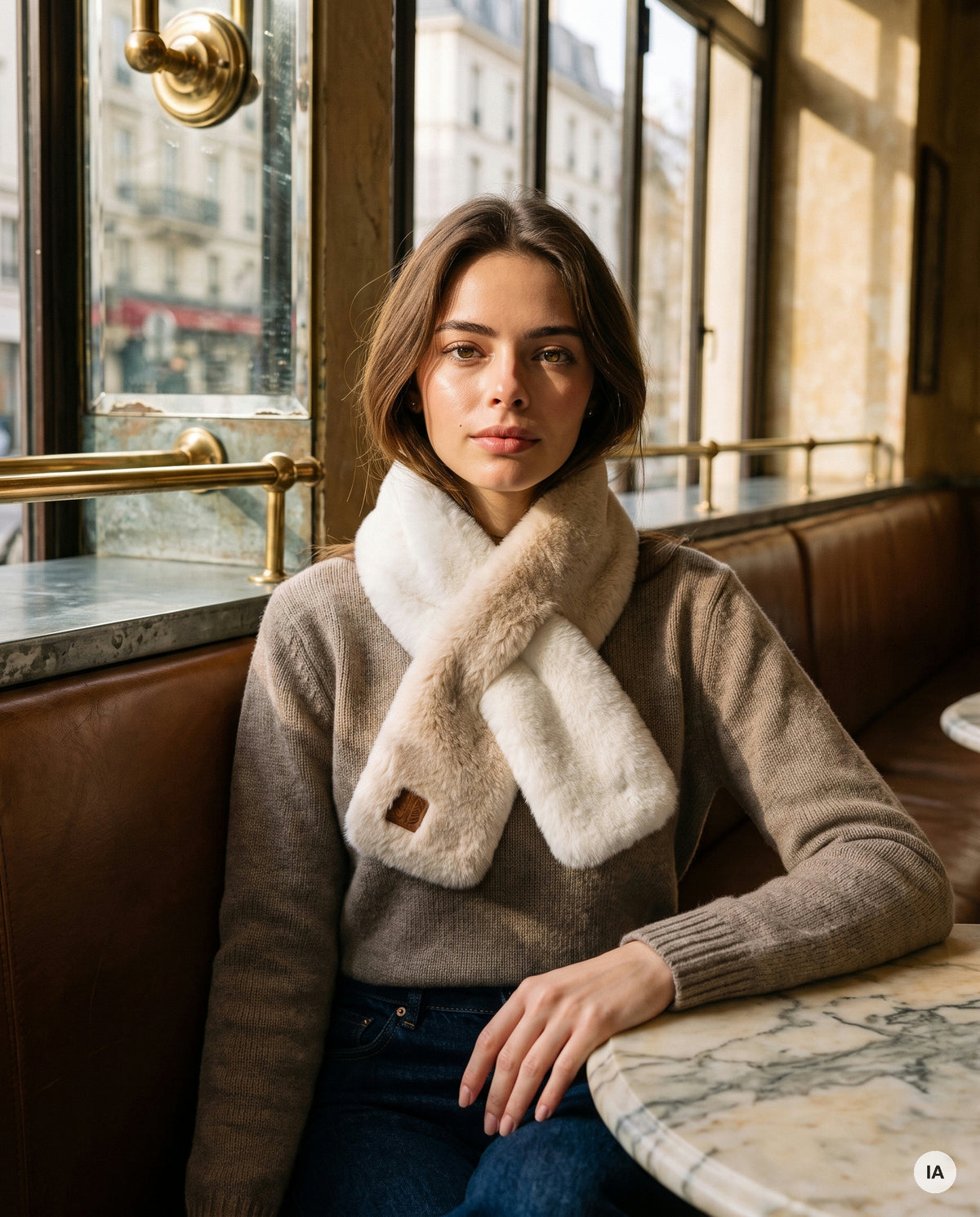 ECHARPE CHOUPY ECRU - ADORE Echarpe — Image générée par IA