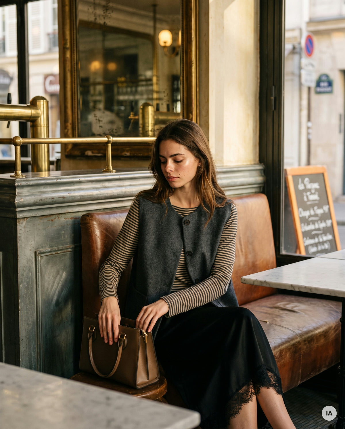 GILET BETY GRIS - OPULLENCE Gilet — Image générée par IA