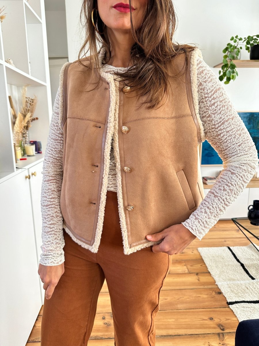 Gilet Dublin CAMEL - LILI&LALA Gilet