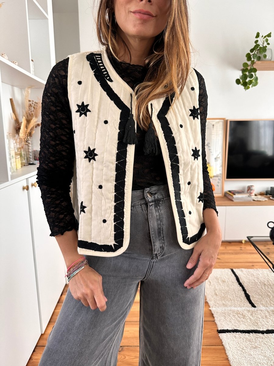 Gilet Laure ECRU - INSPIRATION STUDIO Gilet pour femme