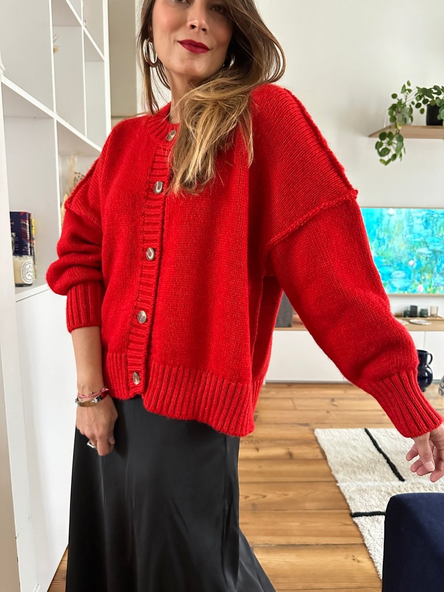 Gilet Lenewi ROUGE - ANGE Gilet