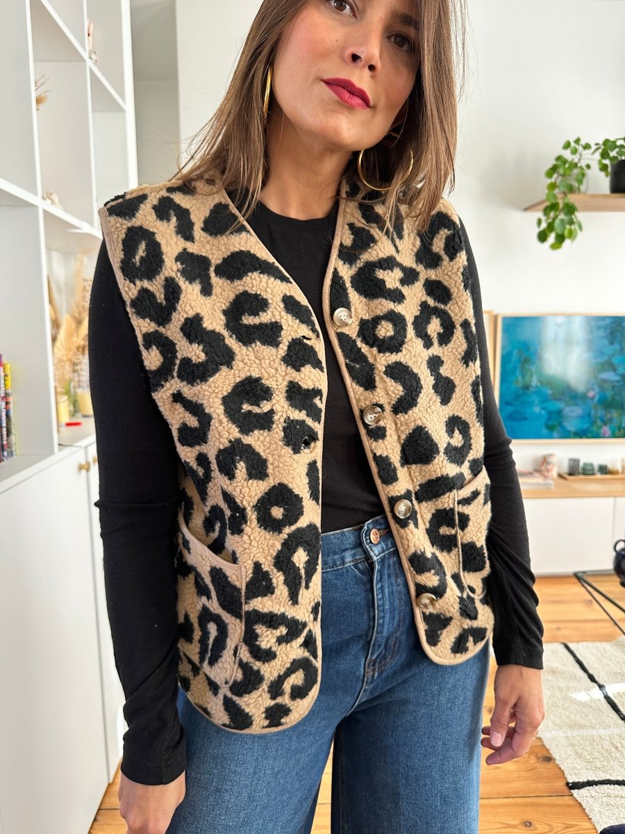 Gilet Leonnard LEOPARD - LILI&LALA Gilet