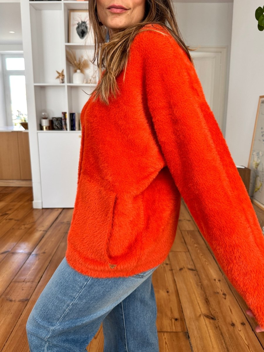 Gilet Manava ORANGE - ORFEO Gilet pour femme