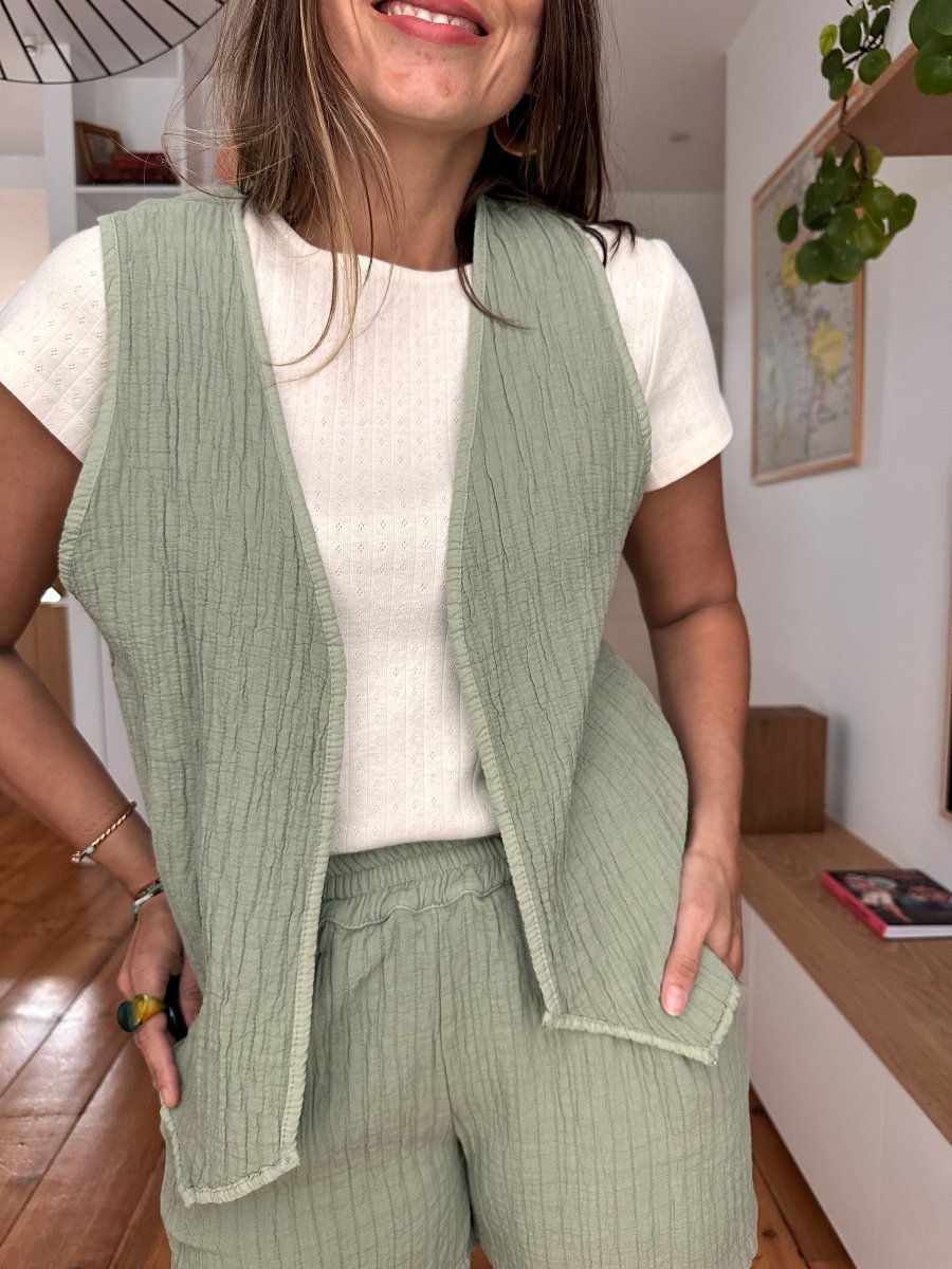 Gilet Marbella KAKI - ARTY BLUSH Gilet