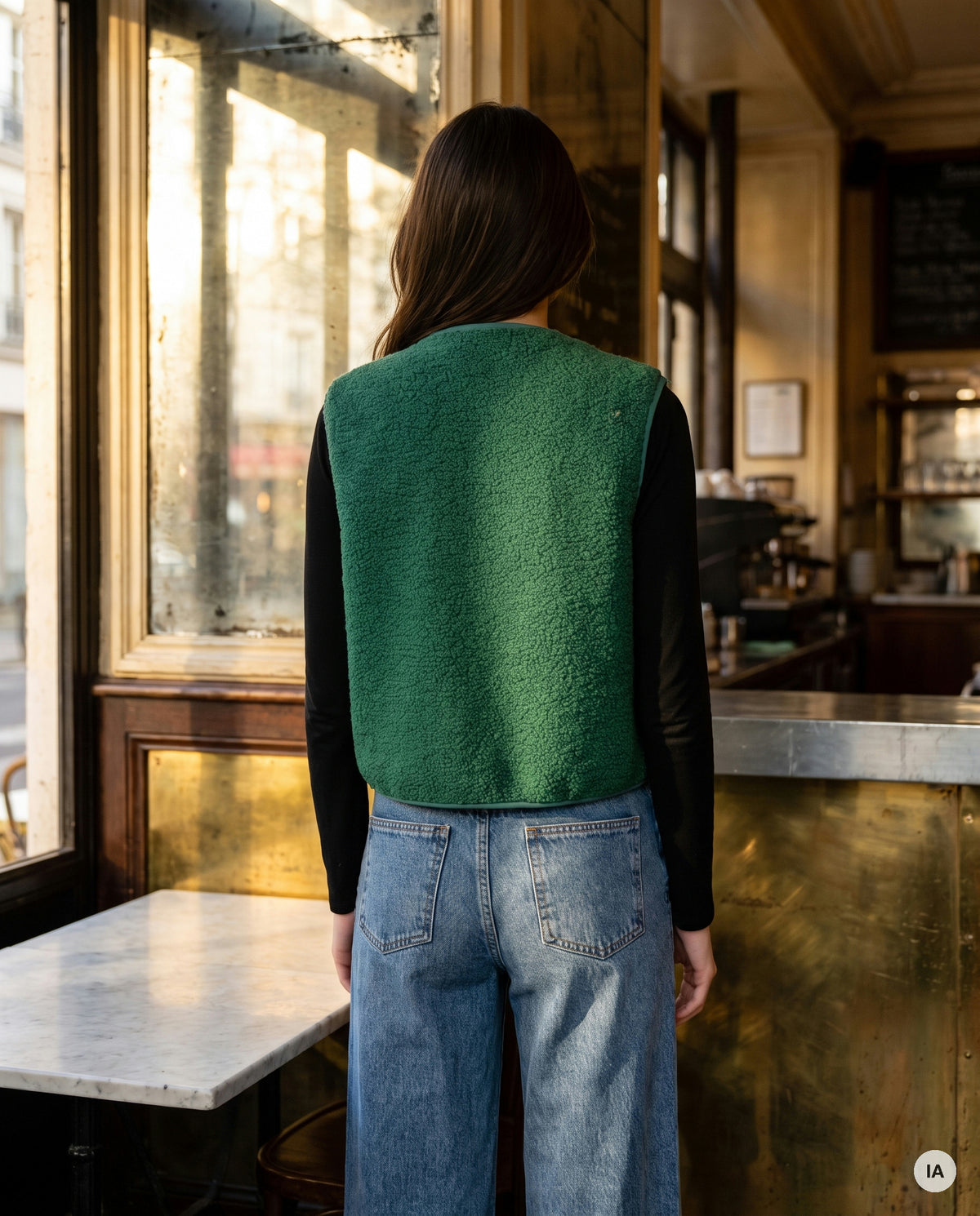 GILET SANS MANCHES PAULINE VERT - CHARLIOR Gilet — Image générée par IA