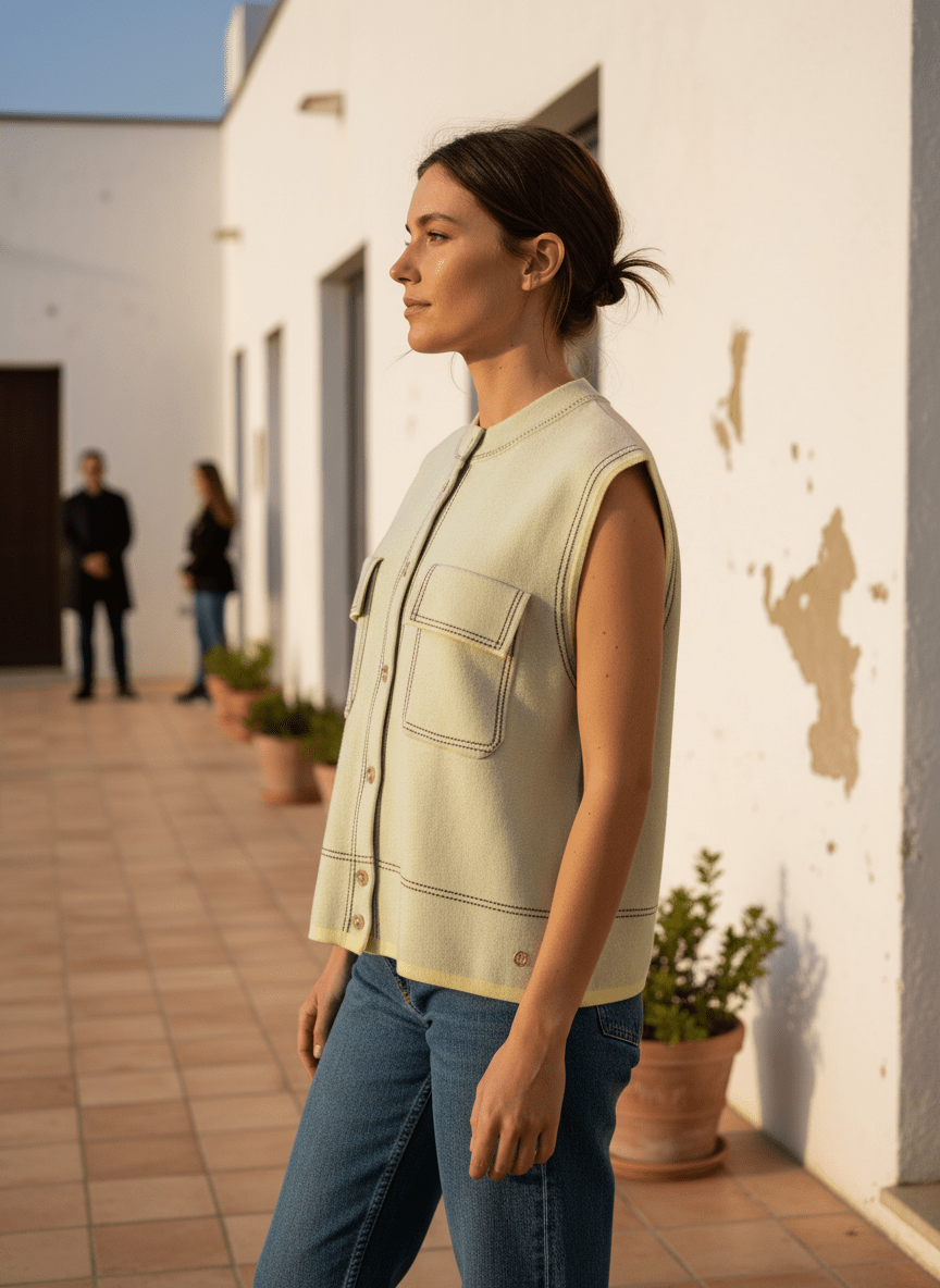 GILET TOMETTE CITRON - ADORE GILET