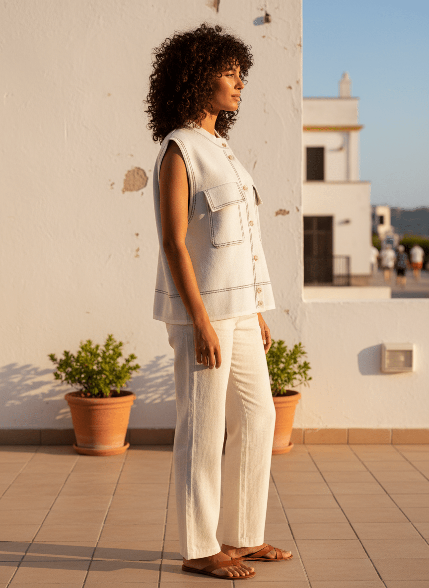 GILET TOMETTE ECRU - ADORE GILET