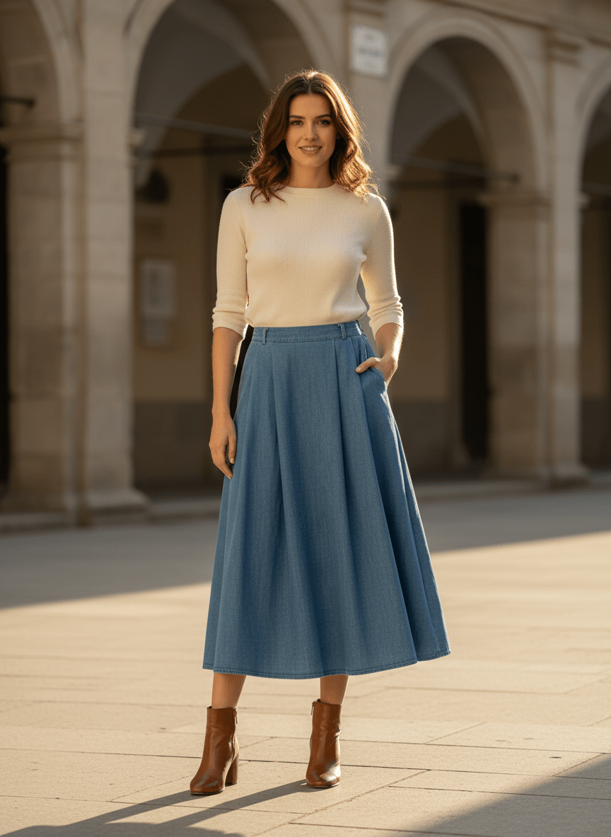 JUPE MELIA LIGHT DENIM - RUE MAZARINE JUPE