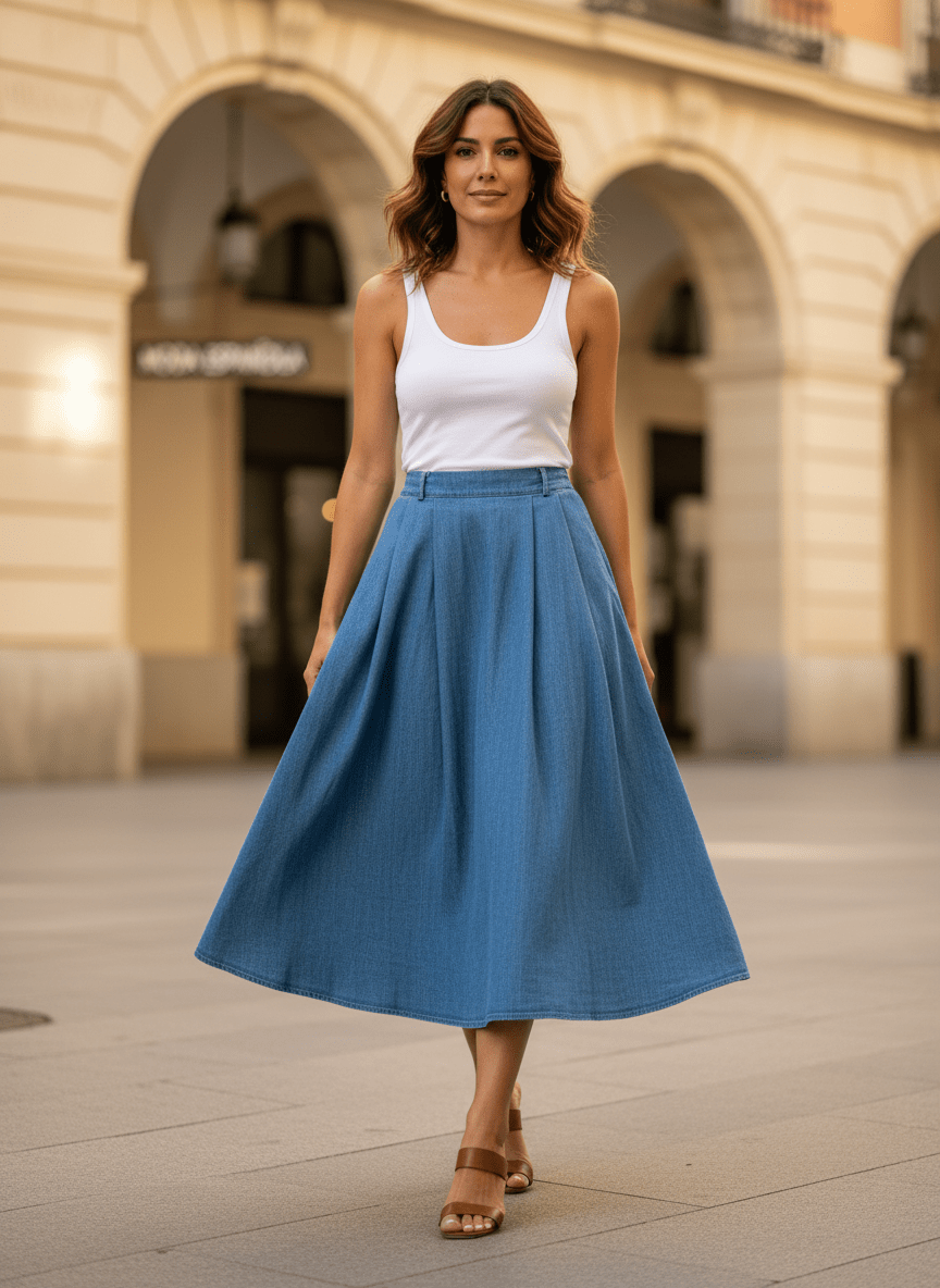 JUPE MELIA LIGHT DENIM - RUE MAZARINE JUPE