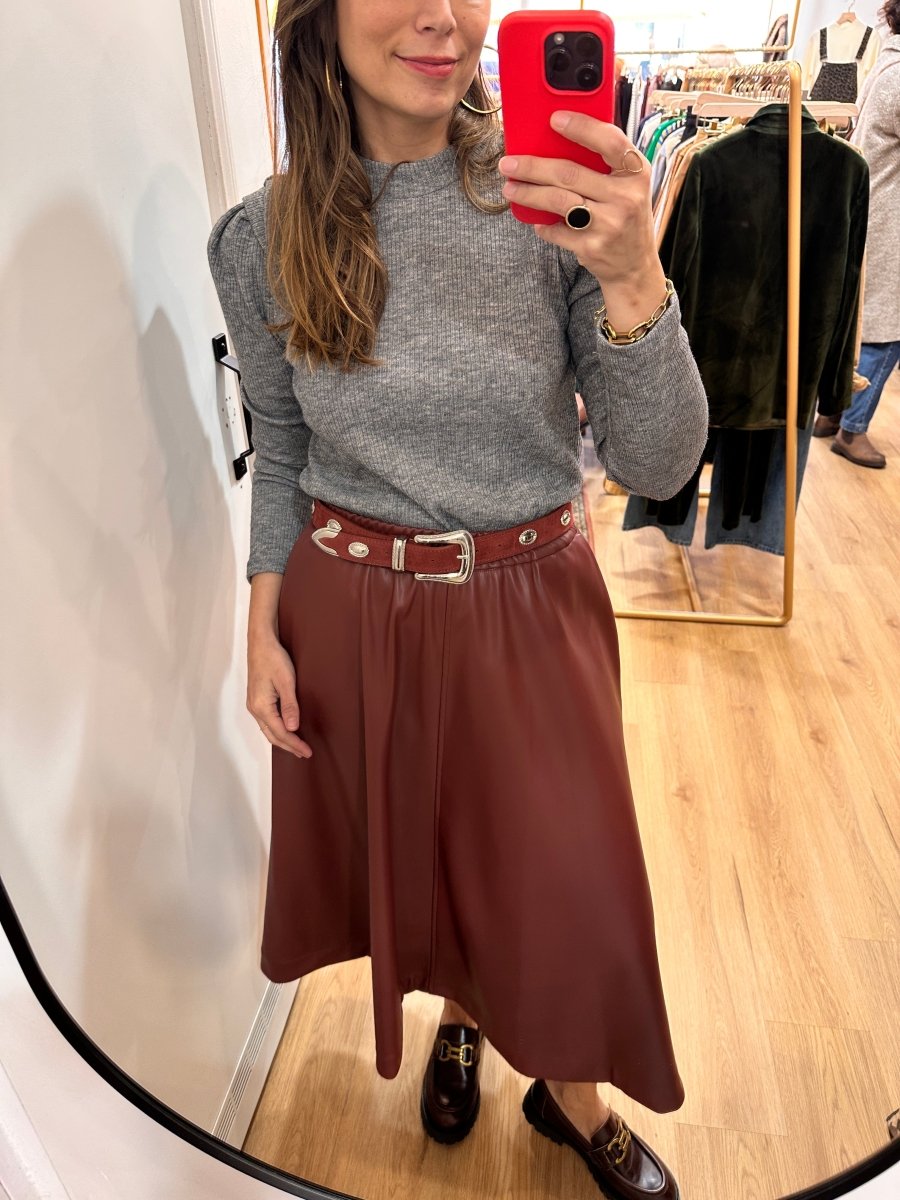 Jupe Selena BORDEAUX - OPULLENCE Jupe