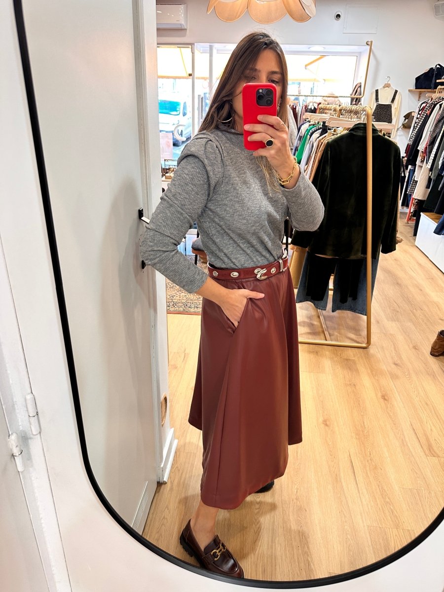 Jupe Selena BORDEAUX - OPULLENCE Jupe